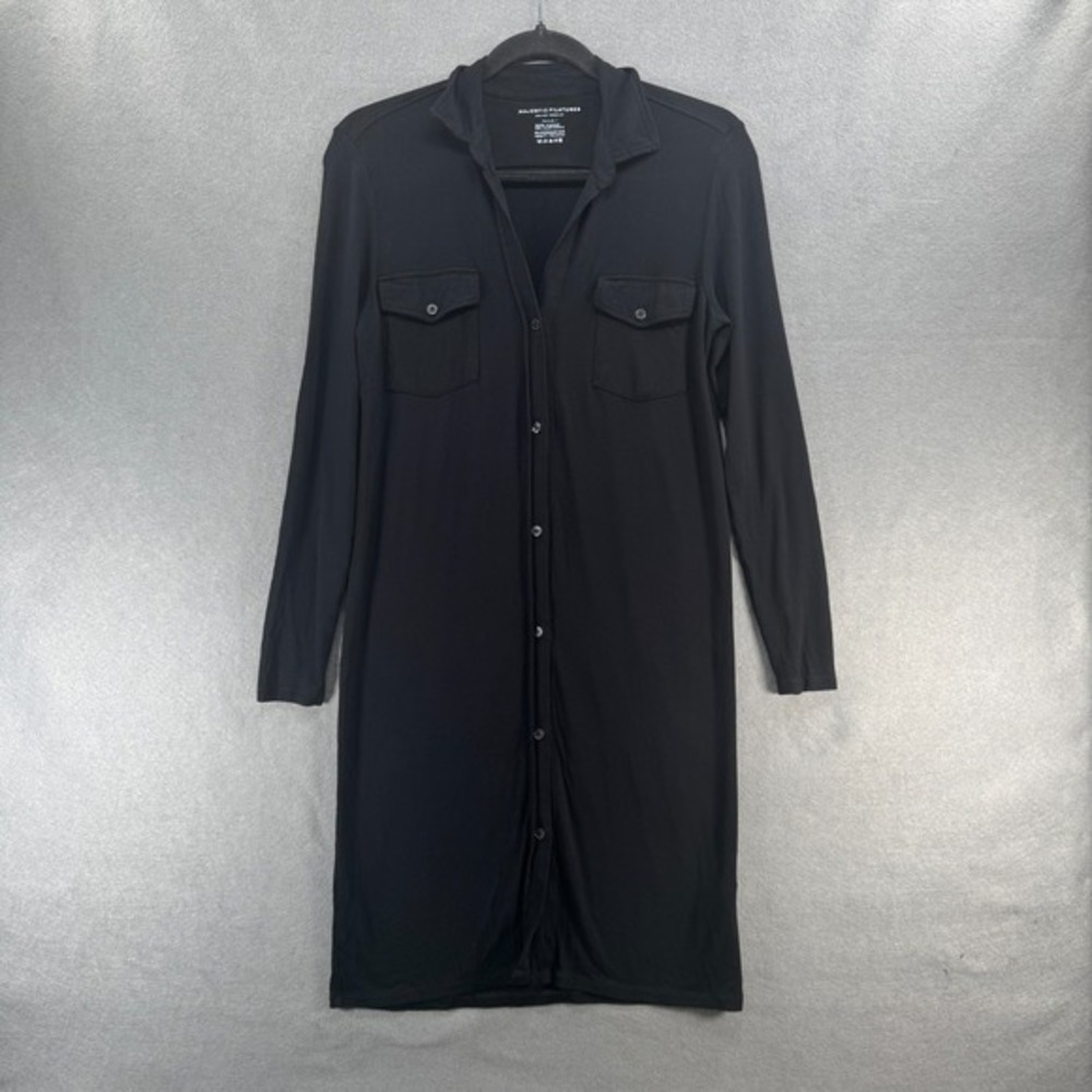 Majestic Filatures Shirt Dress Womens Size 1 XS Black Deluxe TeeShirt Soft Touch